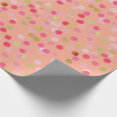 Pink & Gold Confetti Wrapping Paper Geschenkpapier (Ecke)