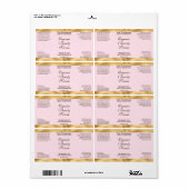 Pink & Gold Cosmetics Dropper Bottle Label (Vorne)
