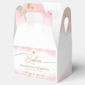 Pink Gold Cross Danke Girl Baptisse Geschenkschachtel (Geöffnet)