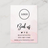Pink Gold Custom Logo Waxing Aftercare Card Visitenkarte (Vorderseite)