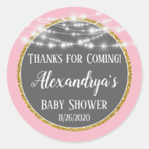 Pink Gold Danke für die Teilnahme an Baby Duwer Fe