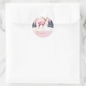 Pink & Gold Deer Personalized To and From Stickers (Tasche)