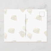 Pink Gold Diamonds Denken Sie an Sie Postkarte (Rückseite)