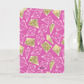 Pink Gold Diamonds Weihnachten Karte (Rückseite)