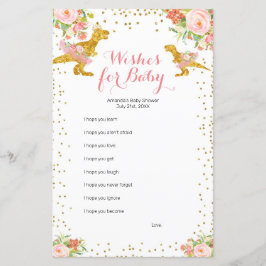 Pink Gold Dino Girl Wünsche für Baby Game