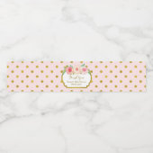 Pink Gold Dosen Floral Wasser Flasche Etikett (Einzelnes Label)