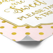 Pink Gold Dots Babies sind süße Favoriten Zeichen Poster (Ecke)