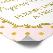 Pink Gold Dots Danke für das Poppen durch Sign Poster (Ecke)