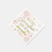 Pink Gold ein wenig Schneeflocken Winter Baby Dusc Serviette (Ecke)