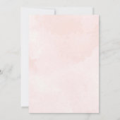Pink Gold Eine Girl Watercolor Blumendusche Einladung (Rückseite)