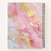 Pink & Gold Elegant Paint Purple Name Notizblock (Rückseite)