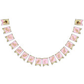 Pink Gold Ethnic Ballerina Tutu Pearls Baby Dusche Wimpelkette (Alle)