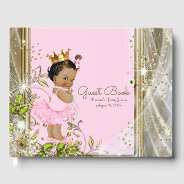 Pink Gold Ethnic Princess Baby Showbook Gästebuch