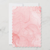 Pink Gold Fett florale Blogs Engagement Partei Einladung (Rückseite)