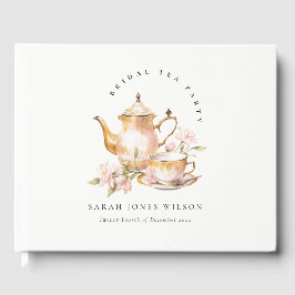 Pink Gold Flora Set Tee Brautparty Tee Party Gästebuch