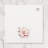 Pink Gold Flora Set Tee Brautparty Tee Party Geschenkanhänger (Rückseite)