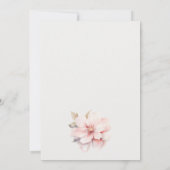 Pink Gold Flora Set Verlobung Tee Party Einladung (Rückseite)