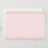Pink Gold Floral Bat Mitzvah Foto Save the Date (Rückseite)