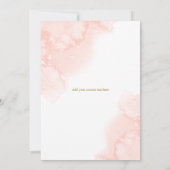 Pink Gold Floral Brautparty Tee Party Einladung (Rückseite)