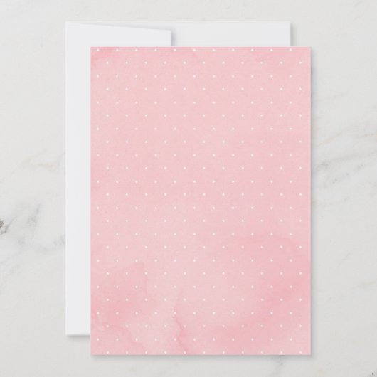 Pink Gold Floral Deer Forest Green Baby Dusche Einladung (Rückseite)