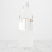 Pink Gold Floral Safari Baby Dusche Wasserflaschenetikett (Rückseite)