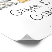 Pink Gold Floral Safari Baby Duschzeichen Poster (Ecke)