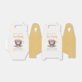 Pink Gold Floral Teacup Brautparty Teezeremonie Pa Geschenkschachtel (Ungefaltet)