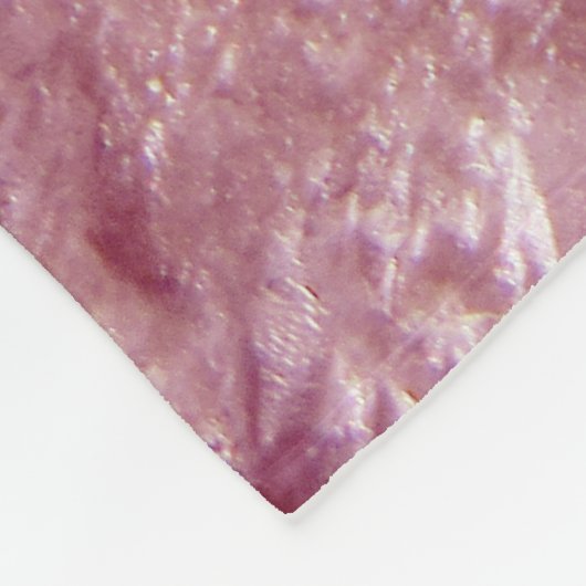Pink Gold Foil Sea Crystals Signature Script Fleecedecke (Ecke)