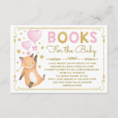 Pink Gold Fox Baby Girl Dusche Bringen Sie eine Bo Begleitkarte (Vorderseite)