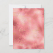 Pink Gold Gelb Blauer Girl's 5. Geburtstag Einladung (Rückseite)