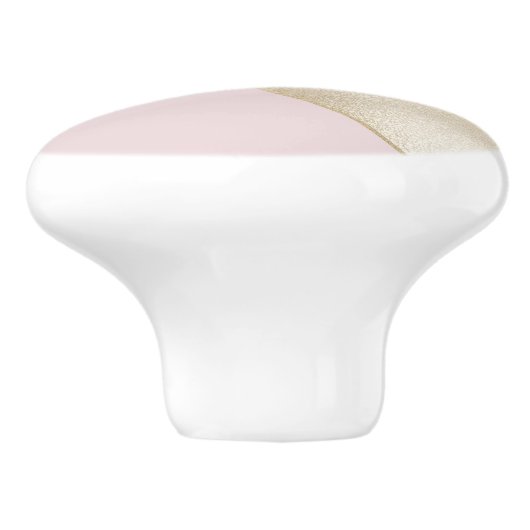 Pink Gold Geometric Keramikknauf (Seitenansicht)