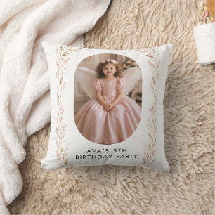 Pink Gold Girl 5. Geburtstags-Dekokissen Kissen