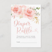 Pink & Gold Girl Diaper Umschließungskarte Begleitkarte (Vorderseite)