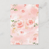 Pink & Gold Girl Diaper Umschließungskarte Begleitkarte (Rückseite)