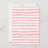 Pink & Gold Girl Dinosaur Geburtstagsaufenthalt Einladung (Rückseite)