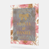 Pink & Gold Glam - Begrüßungsangebot Acrylschild (Winkel)