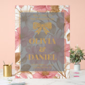 Pink & Gold Glam - Begrüßungsangebot Acrylschild (Hochzeit)