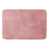 Pink Gold Glam Leopard Badematte (Vorderseite)