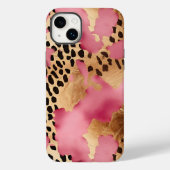 Pink Gold Glam Leopard Case-Mate iPhone Hülle (Rückseite)