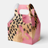 Pink Gold Glam Leopard Geschenkschachtel (Rückseite)