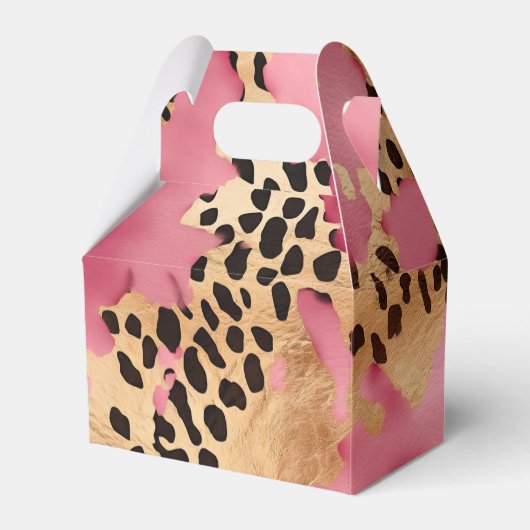 Pink Gold Glam Leopard Geschenkschachtel (Vorderseite)