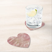 Pink Gold Glam Ombre Gold Glitzer Hearts Untersetzer (Vor Ort)