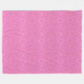 Pink Gold Glam XOXO Fleecedecke (Vorderseite (Horizontal))