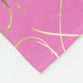 Pink Gold Glam XOXO Fleecedecke (Ecke)
