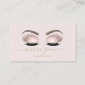 Pink Gold Glamour Makeup Artist Visitenkarte (Vorderseite)