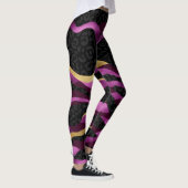 Pink Gold Gliter und Black Leopard Yoga Leggings (Rechts)