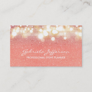 Pink-Gold Glitter Chic Visitenkarte