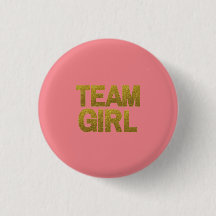 Pink Gold Glitter Team Girl
