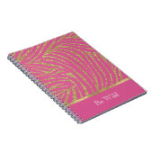 Pink Gold Glitter Zebra Notizblock (Rechte Seite)