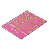Pink Gold Glitter Zebra Notizblock (Linke Seite)